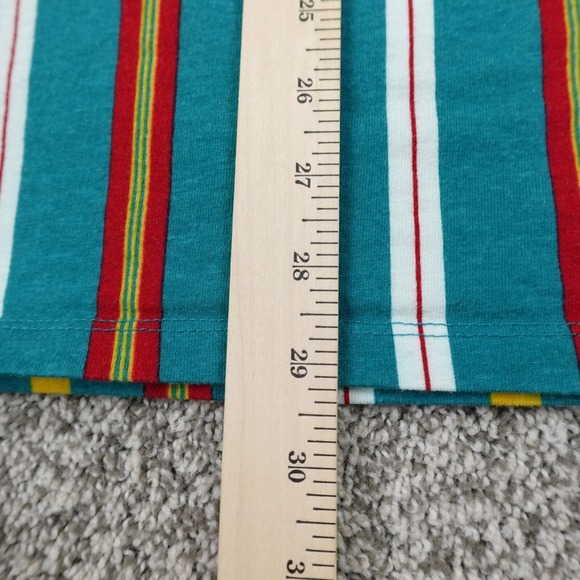 VTG Guess Shirt Mens L Blue Red Yellow Colorblock Stripe Los Angeles Rap 90s Y2K - Picture 8 of 9